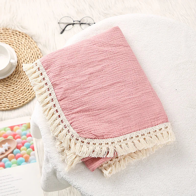Cute Bear Cotton Muslin Baby Swaddle Blanket