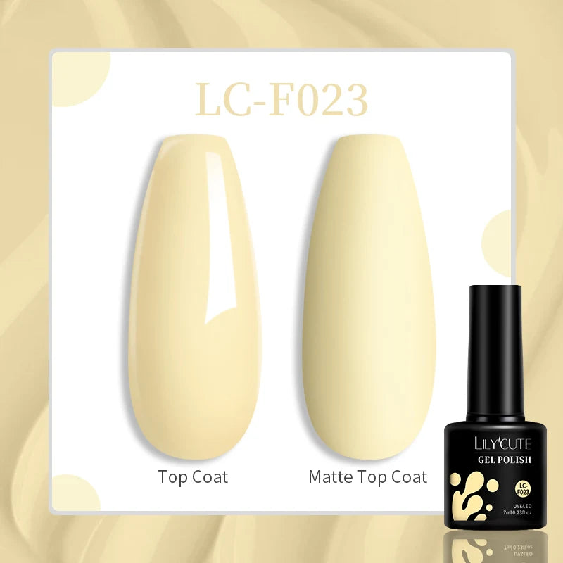 LILYCUTE 7ml UV LED Gel Nail Polish with 129 Color Options