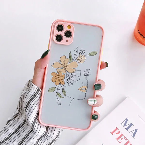 Retro Abstract Geometry Shockproof Phone Case for iPhone Models