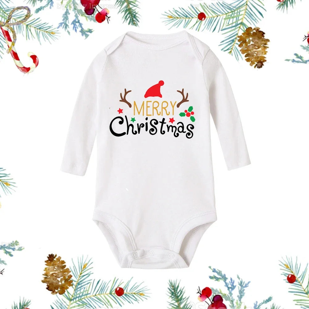 My First Christmas Long Sleeve Baby Romper