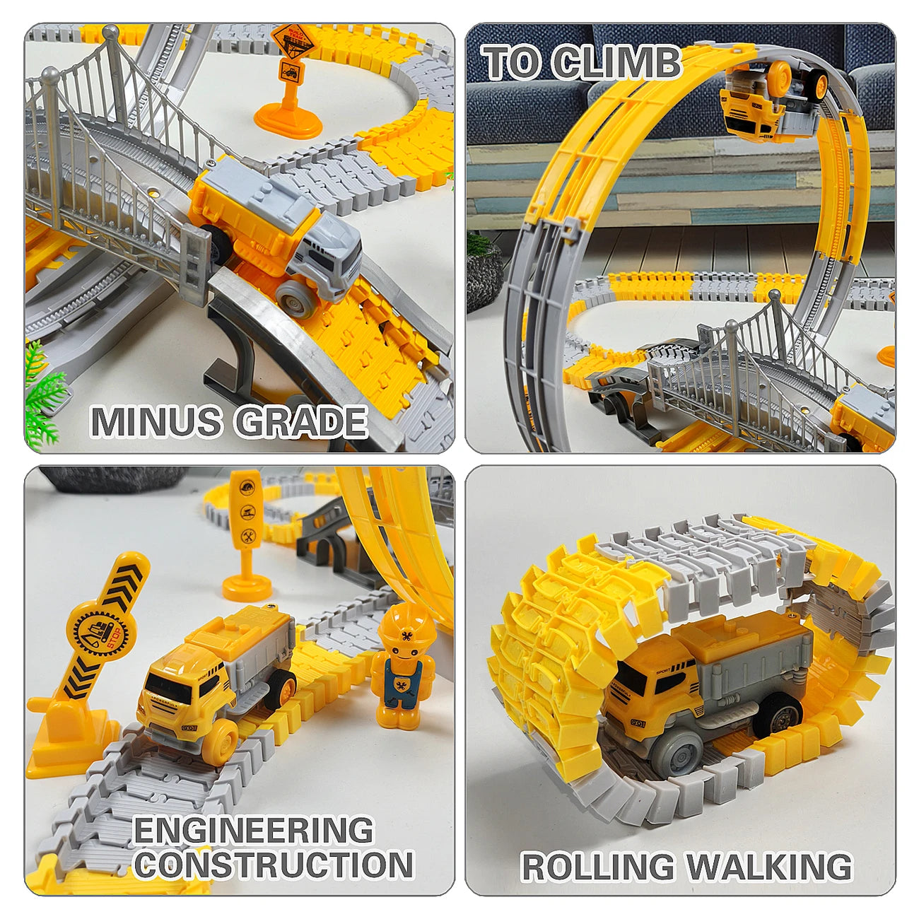 Magic Climbing Track Engineering Car Set - Educational Train Toy