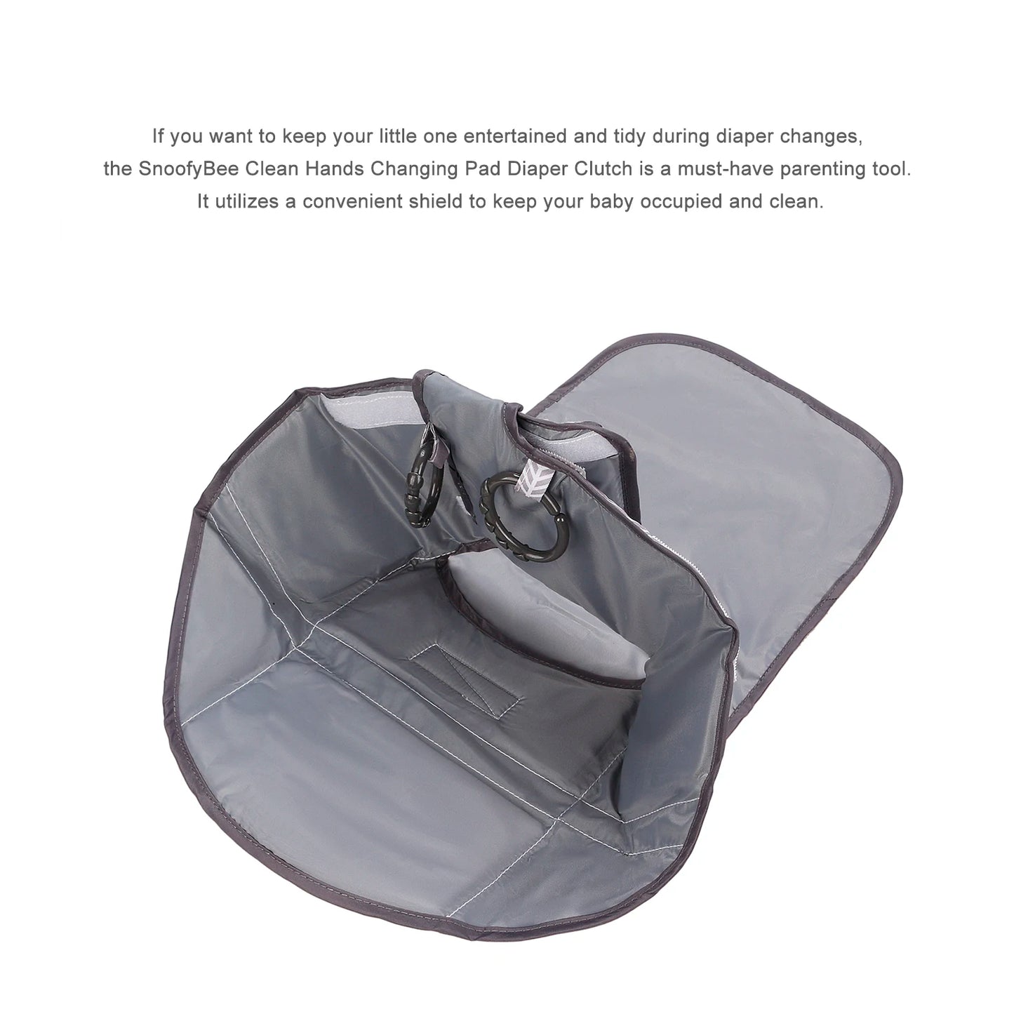 3-in-1 Portable Baby Changing Pad with Waterproof Diaper Storage Design