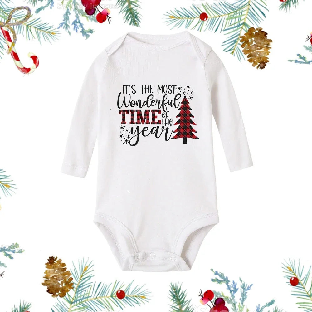 My First Christmas Long Sleeve Baby Romper