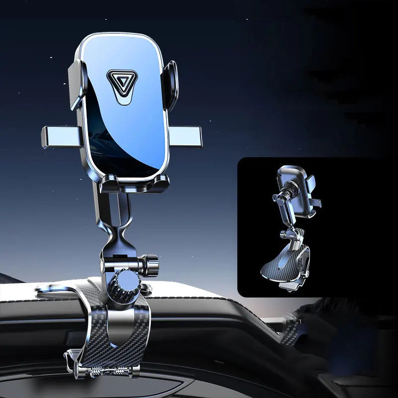 Gravity Car Dashboard Phone Holder with Crocodile Clip Mount