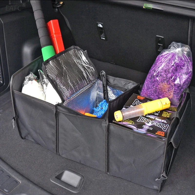 Collapsible Oxford Car Trunk Organizer - Foldable Cargo Storage Box