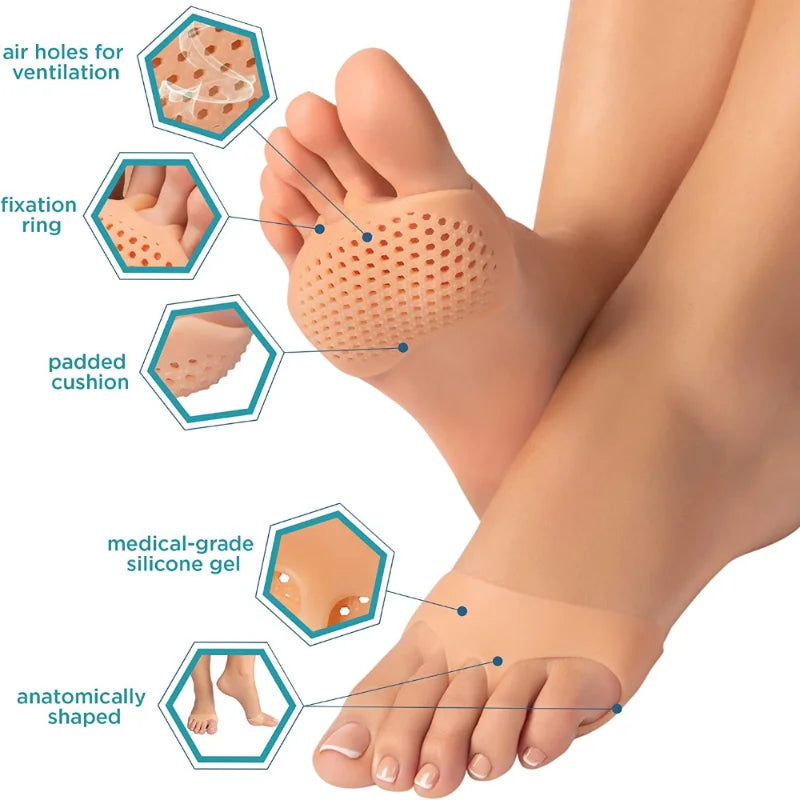 Silicone Gel Toe Separators - 2-Piece Bunion Guard Foot Care