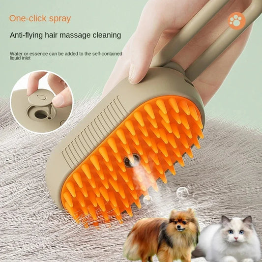 3-in-1 Electric Spray Grooming Brush for Dogs and Cats