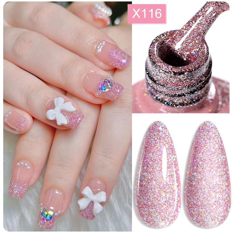 LILYCUTE 5ml Reflective Glitter Nail Liner Gel - Sparkle Art Polish