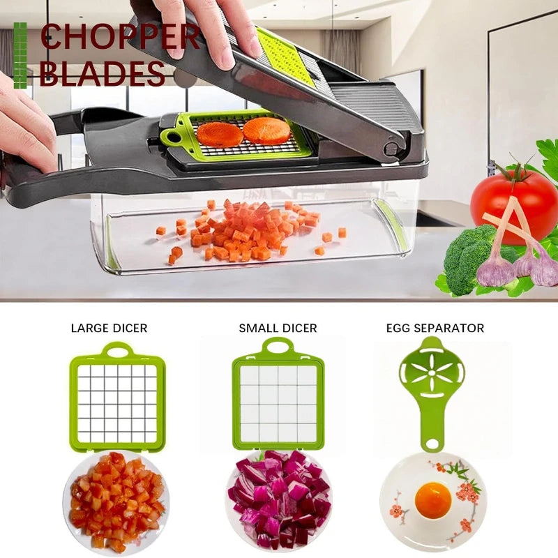 14-Piece Multifunctional Vegetable Grater and Dicing Slicer Set