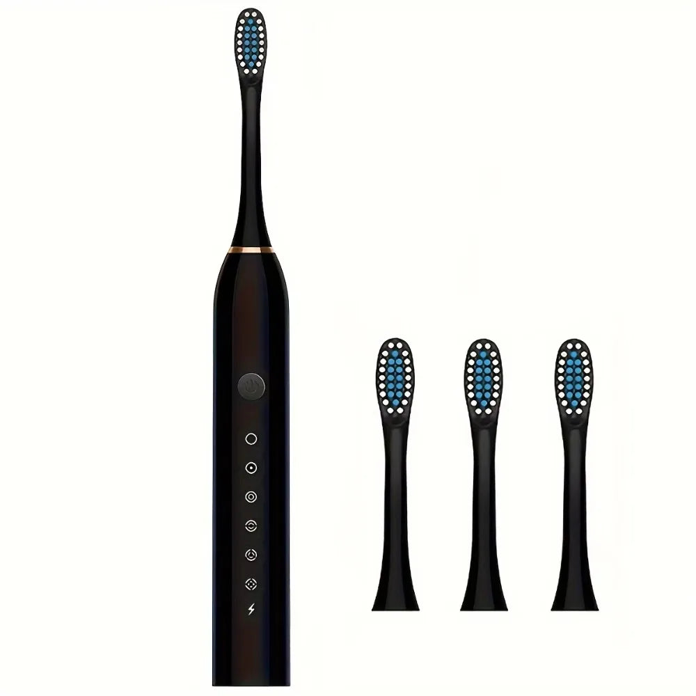 USB Rechargeable Ultrasonic Toothbrush with 6 Speeds and Soft Bristles