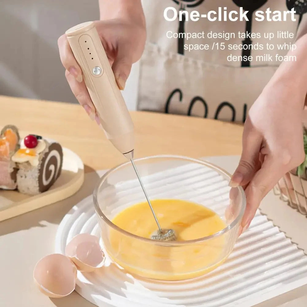 Rechargeable 3-Speed Handheld Food Mixer, Milk Frother and Egg Beater
