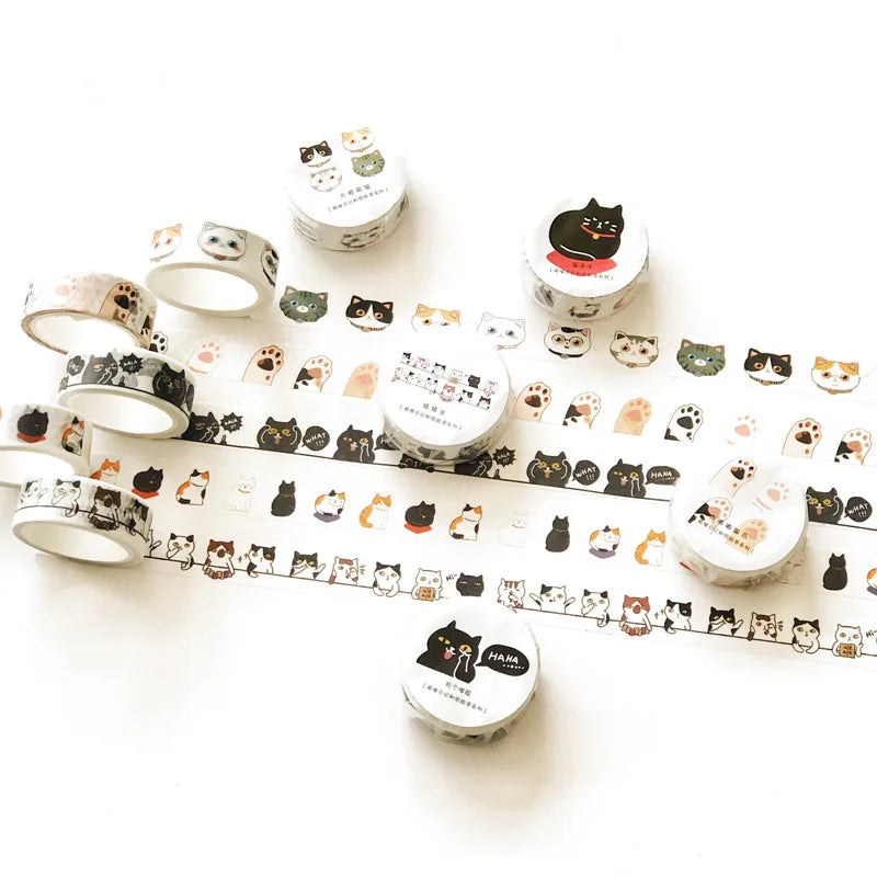 Cute Cat Washi Tape for Scrapbooking