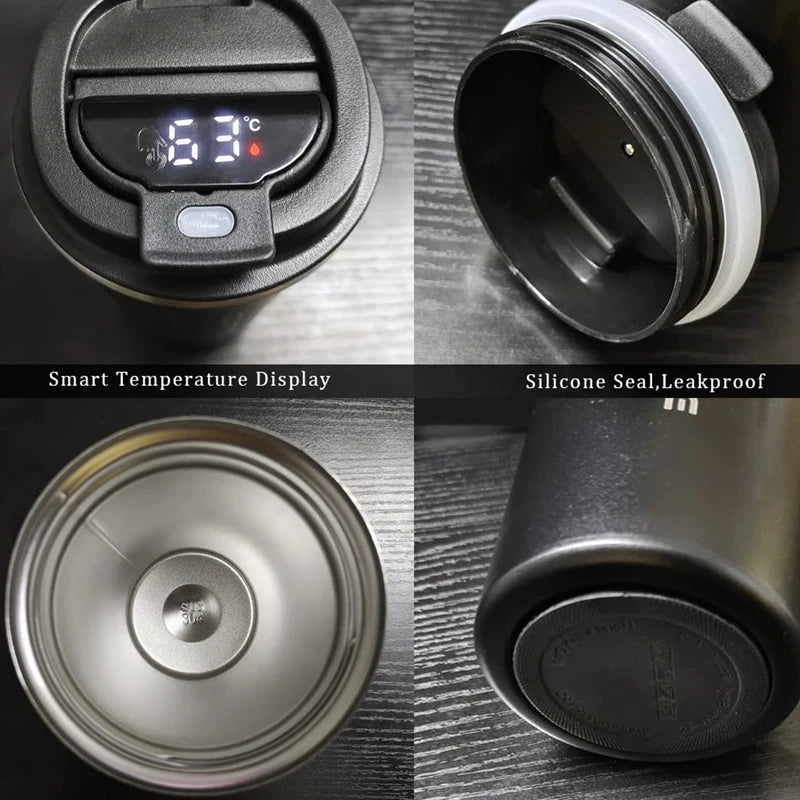 Smart Stainless Steel Travel Tumbler with Temperature Display and Vacuum Insulation