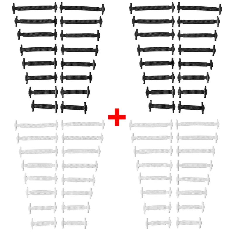 16-Piece No-Tie Silicone Shoelaces Set