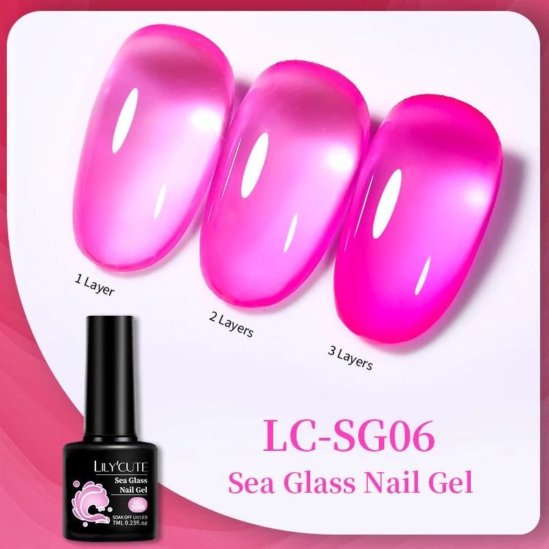 LILYCUTE 7ml UV LED Gel Nail Polish with 129 Color Options