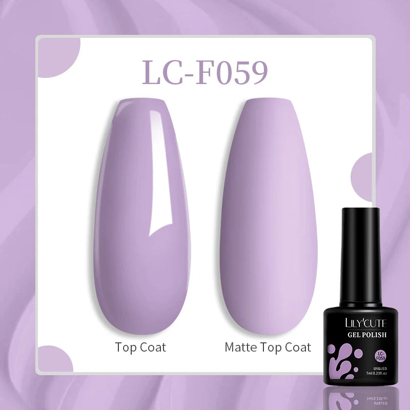 LILYCUTE 7ml UV LED Gel Nail Polish with 129 Color Options