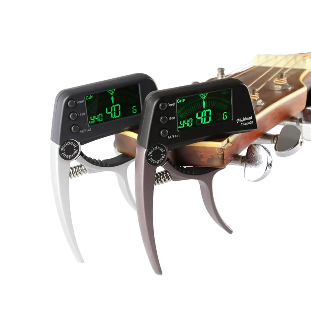 2-in-1 Guitar Capo and LED Tuner for Acoustic, Electric, Bass & Ukulele