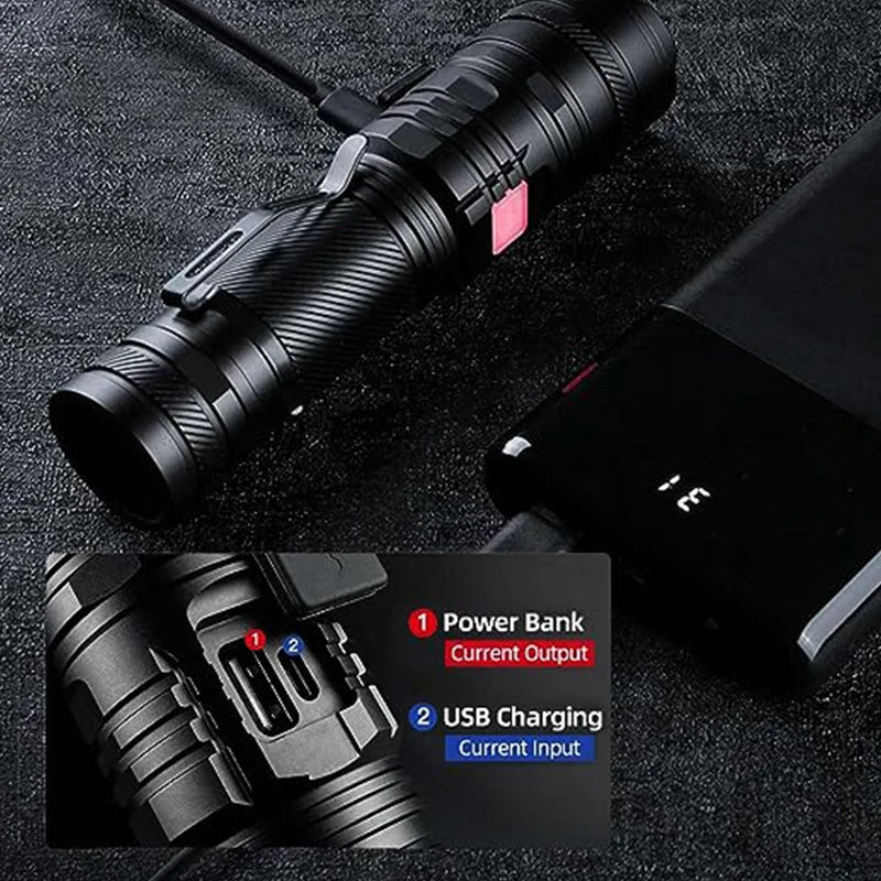 SUPERFIRE 36W Rechargeable Waterproof LED Flashlight
