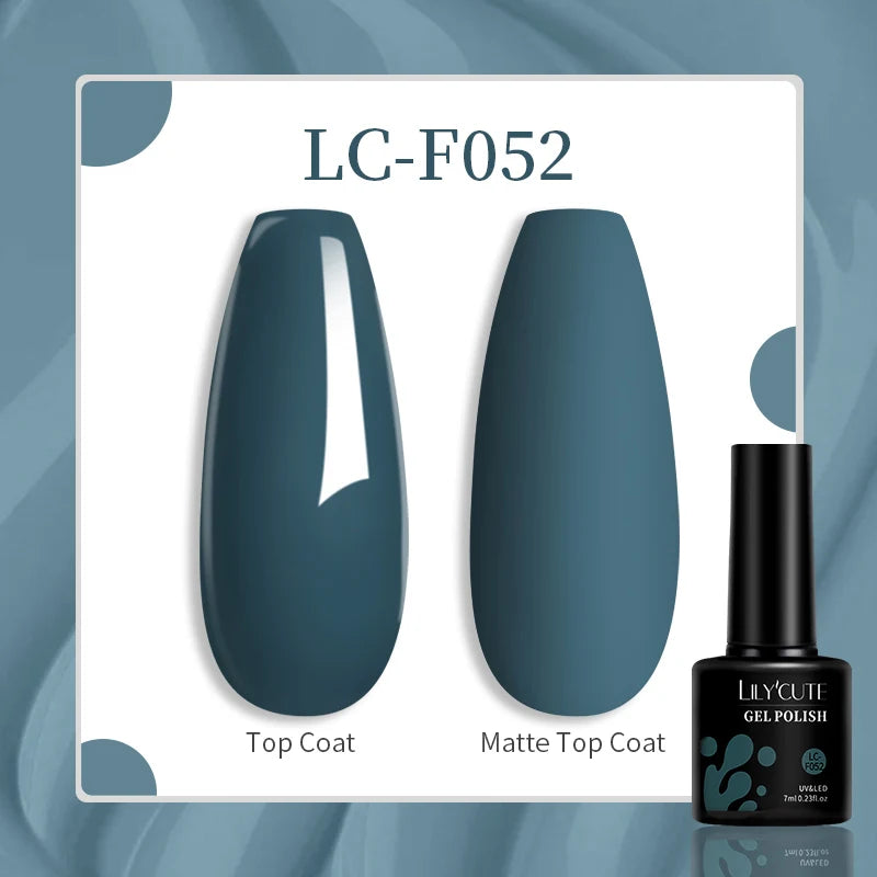 LILYCUTE 7ml UV LED Gel Nail Polish with 129 Color Options