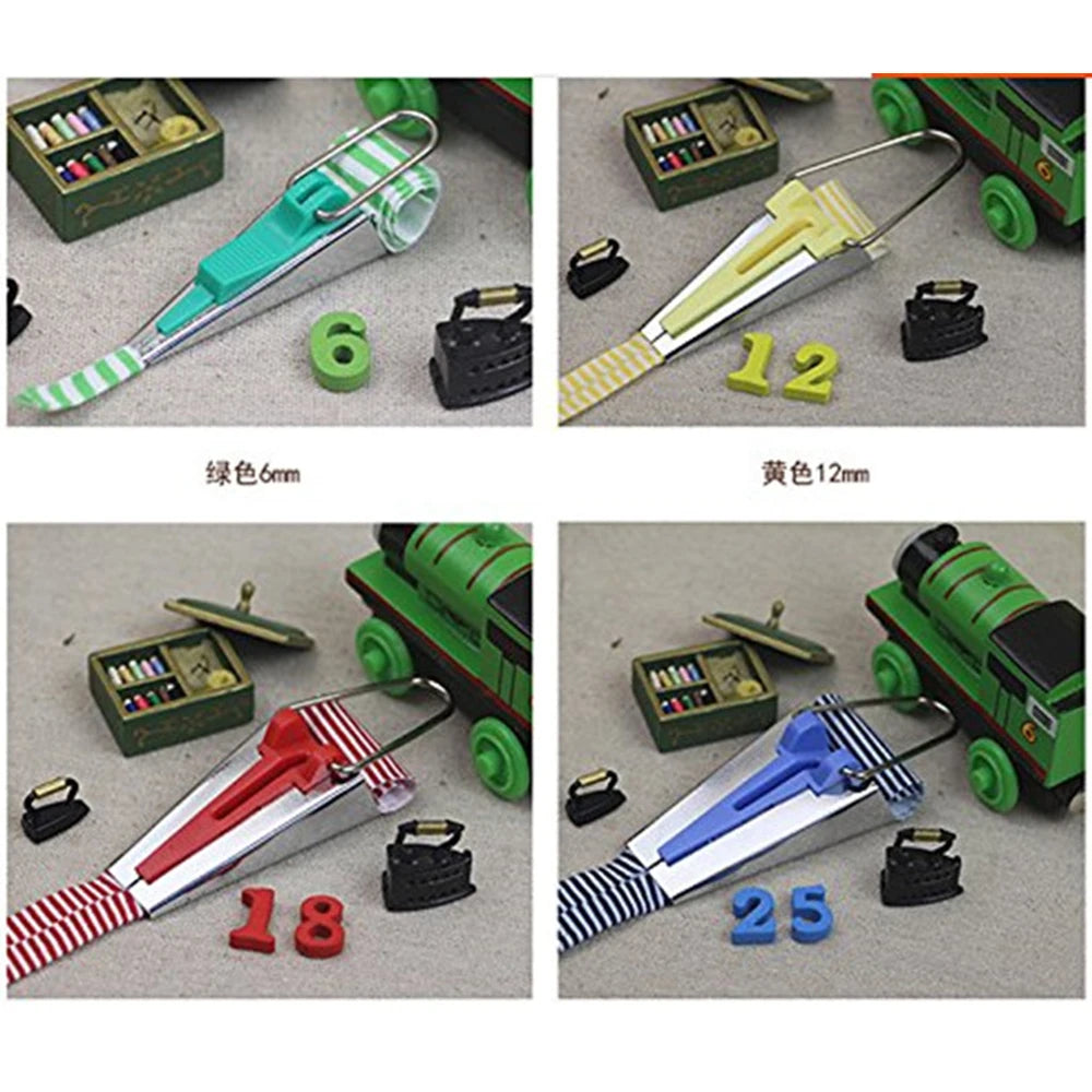 4-Size Bias Tape Maker Set for Sewing and Quilting