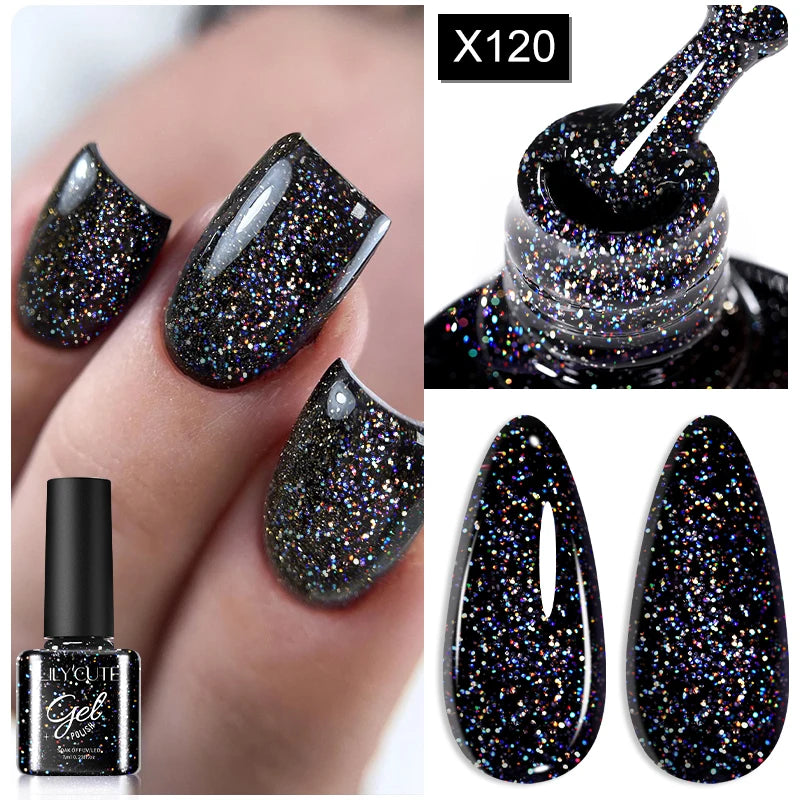 LILYCUTE 5ml Reflective Glitter Nail Liner Gel - Sparkle Art Polish