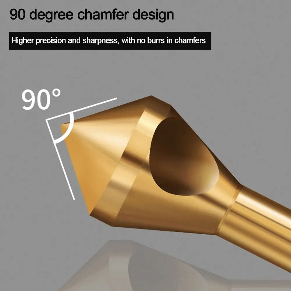 HSS Titanium 90 Degree Deburring Countersink Drill Bit