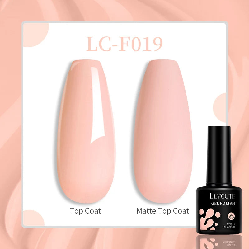 LILYCUTE 7ml UV LED Gel Nail Polish with 129 Color Options