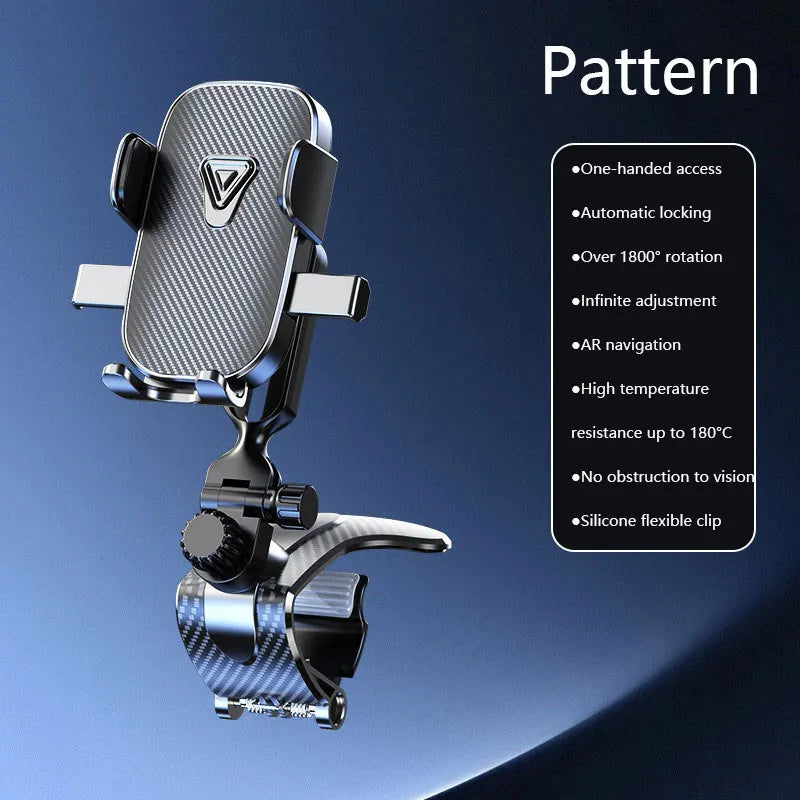 Gravity Car Dashboard Phone Holder with Crocodile Clip Mount