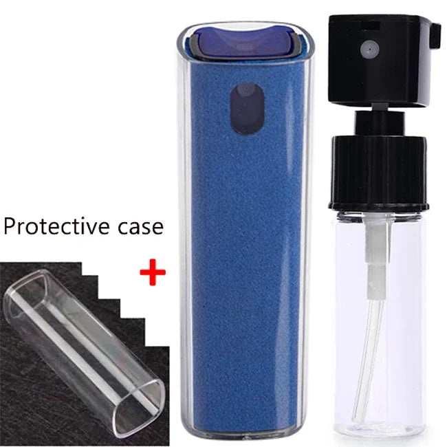 2-in-1 Microfiber Screen Cleaner Spray Bottle for Phones & Glasses