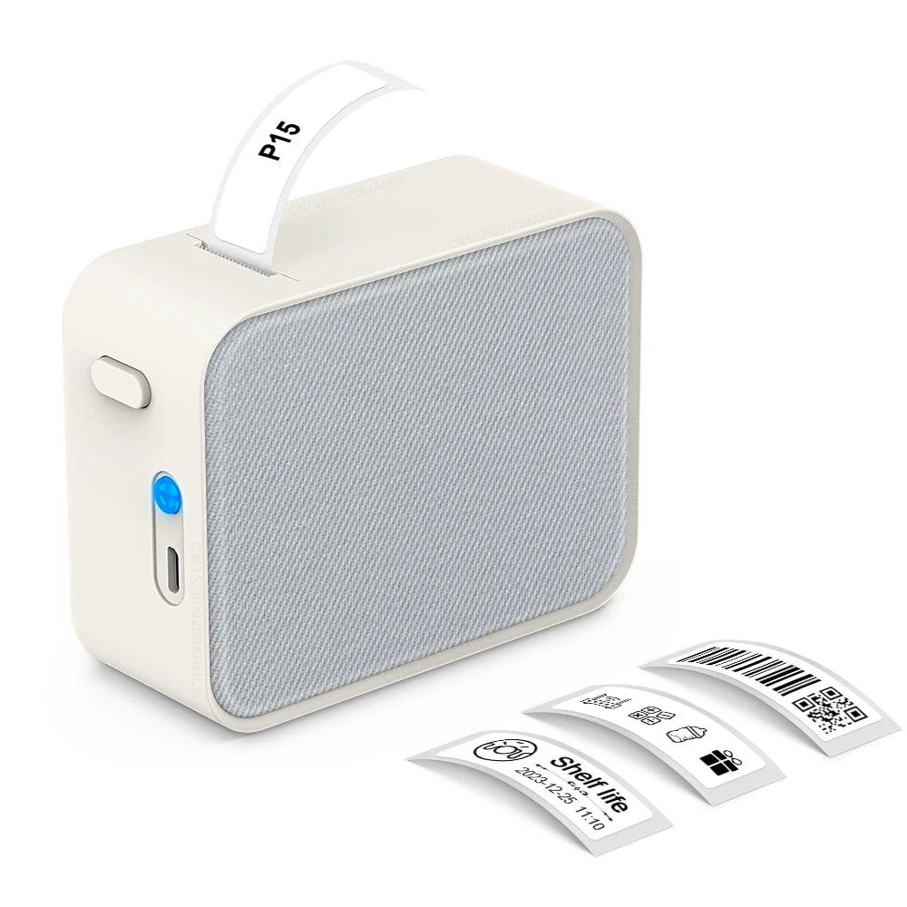 Marklife P15 Portable Bluetooth Thermal Label Printer with Inkless Printing