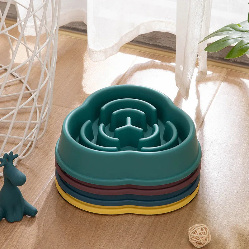 Anti-Choking Slow Feeder Dog Bowl with Anti-Overturning Design