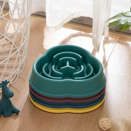 Anti-Choking Slow Feeder Dog Bowl with Anti-Overturning Design
