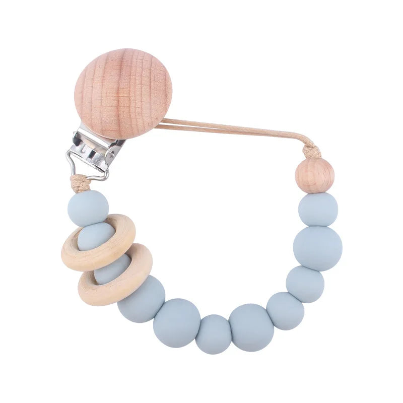 Silicone Bead Pacifier Clip Anti-Drop Chain