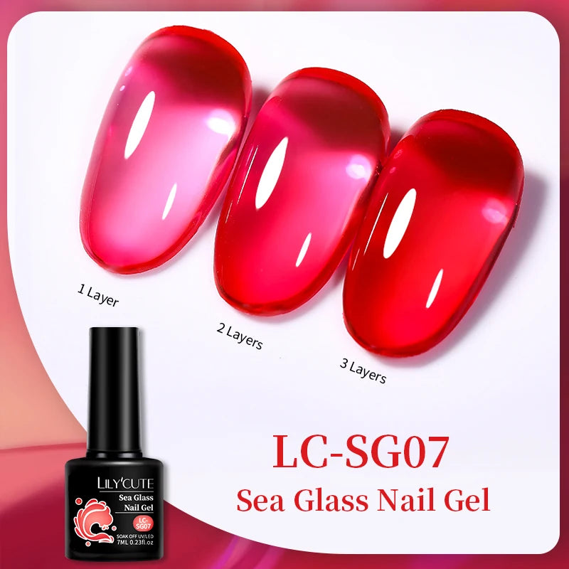 LILYCUTE 7ml UV LED Gel Nail Polish with 129 Color Options
