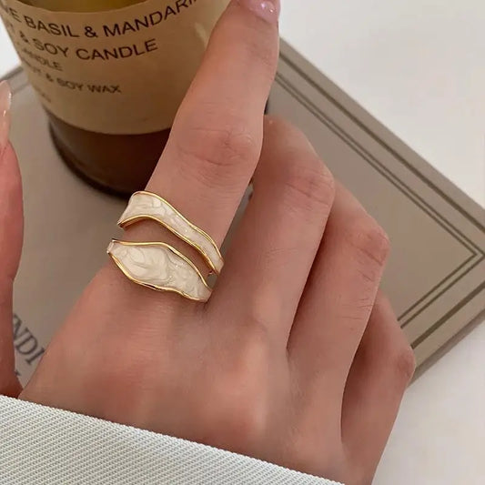 Retro Gold Adjustable Irregular Open Ring