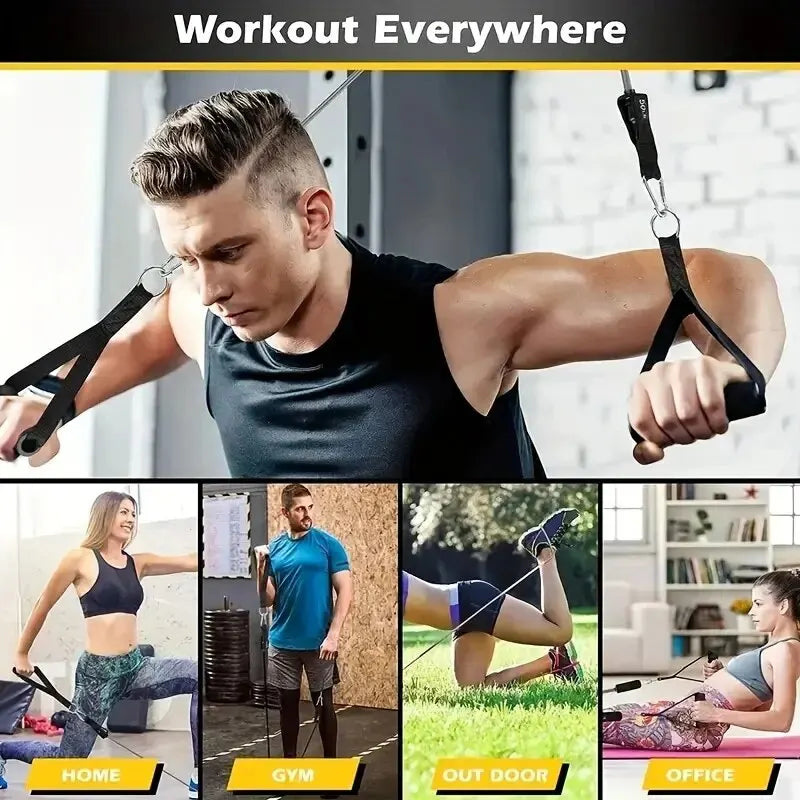 11-Piece TPE Resistance Band Set with Handles, Door Anchor & Carry Bag