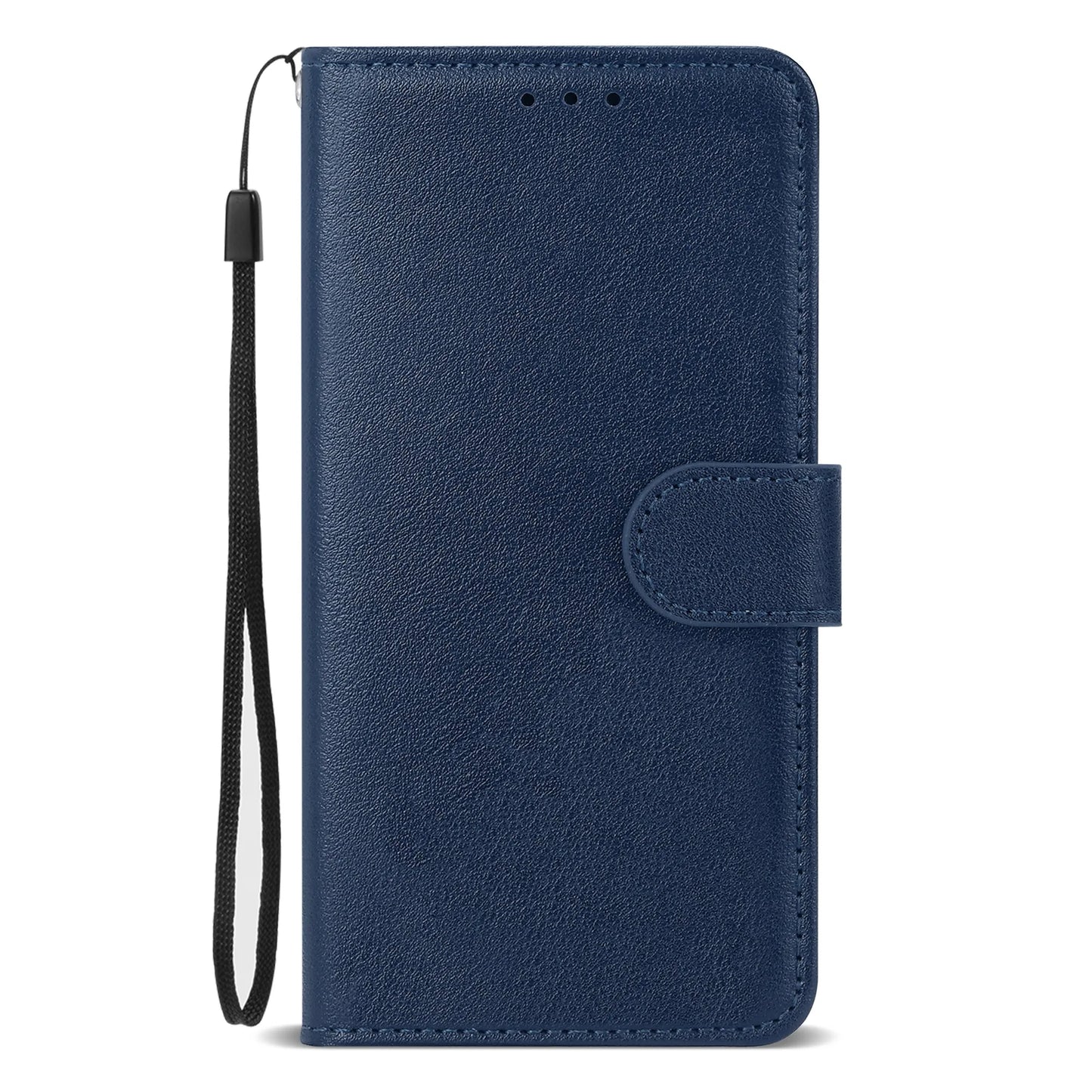 Leather Flip Wallet Case with Strap & Stand for iPhone Models