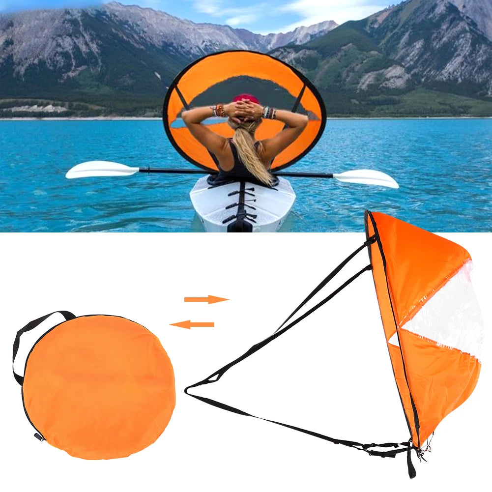 Portable Foldable Kayak Sail - High Transparency Canoe Wind Paddle