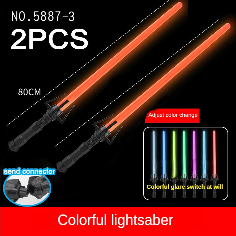 RGB Lightsaber Laser Sword Toy - 7 Color Flashing Saber Gift