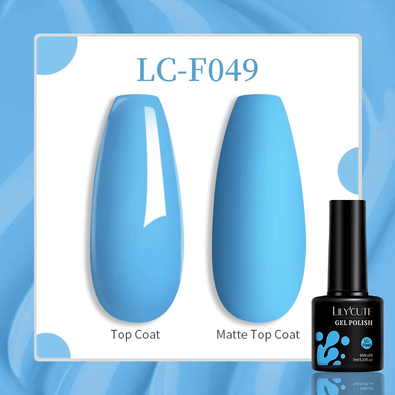 LILYCUTE 7ml UV LED Gel Nail Polish with 129 Color Options