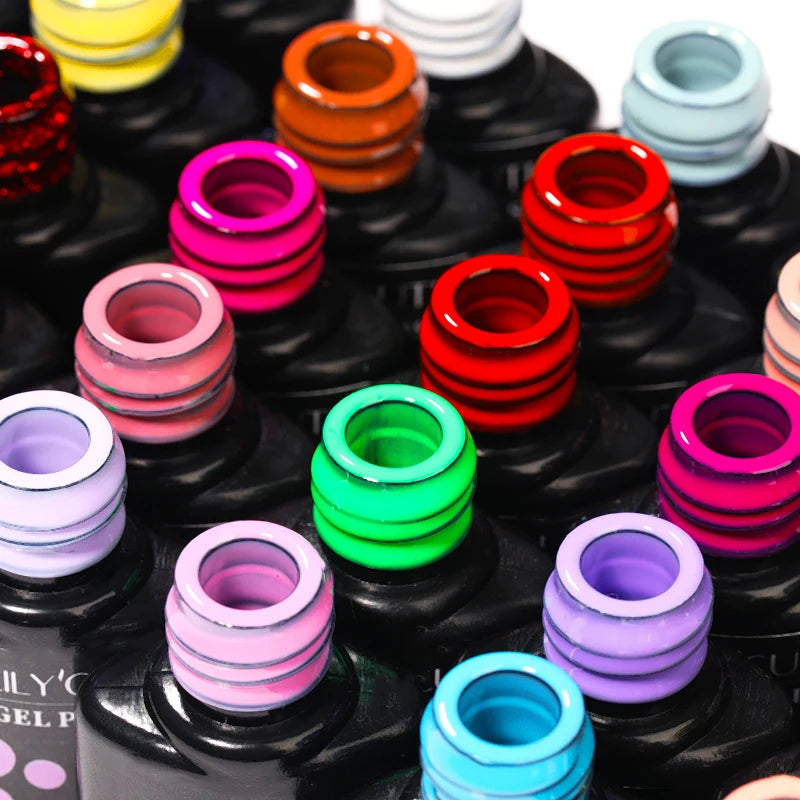 LILYCUTE 7ml UV LED Gel Nail Polish with 129 Color Options