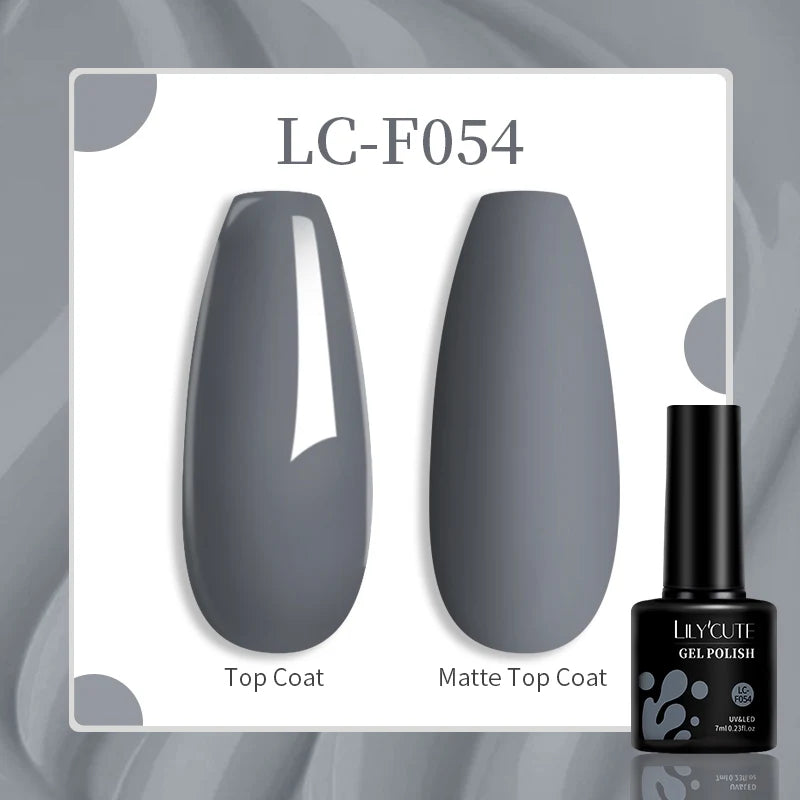 LILYCUTE 7ml UV LED Gel Nail Polish with 129 Color Options