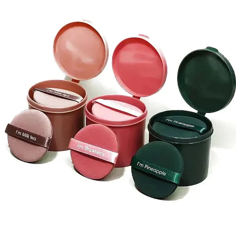 7-Piece Reusable Powder Puff Set with Hygienic Case for Even Foundation Coverage