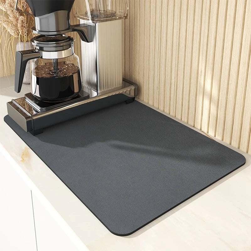 Super Absorbent Printed Dish Drying Mat for Kitchen Counters