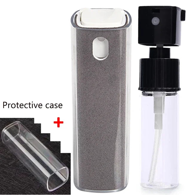 2-in-1 Microfiber Screen Cleaner Spray Bottle for Phones & Glasses