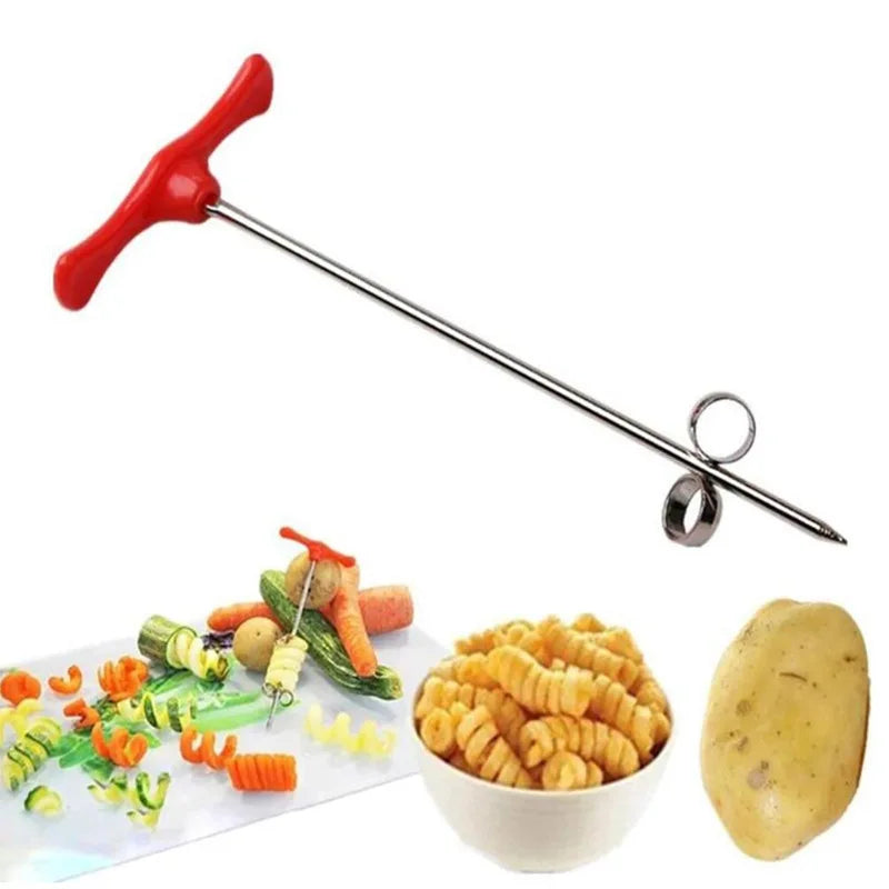 Manual Spiral Vegetable Cutter for Potatoes, Carrots and Cucumbers