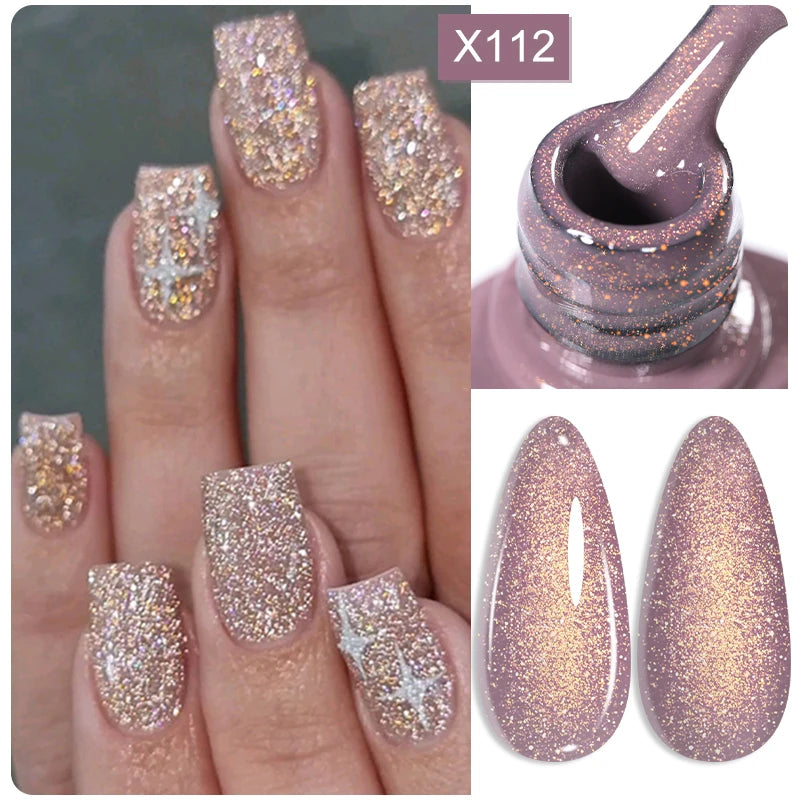 LILYCUTE 5ml Reflective Glitter Nail Liner Gel - Sparkle Art Polish