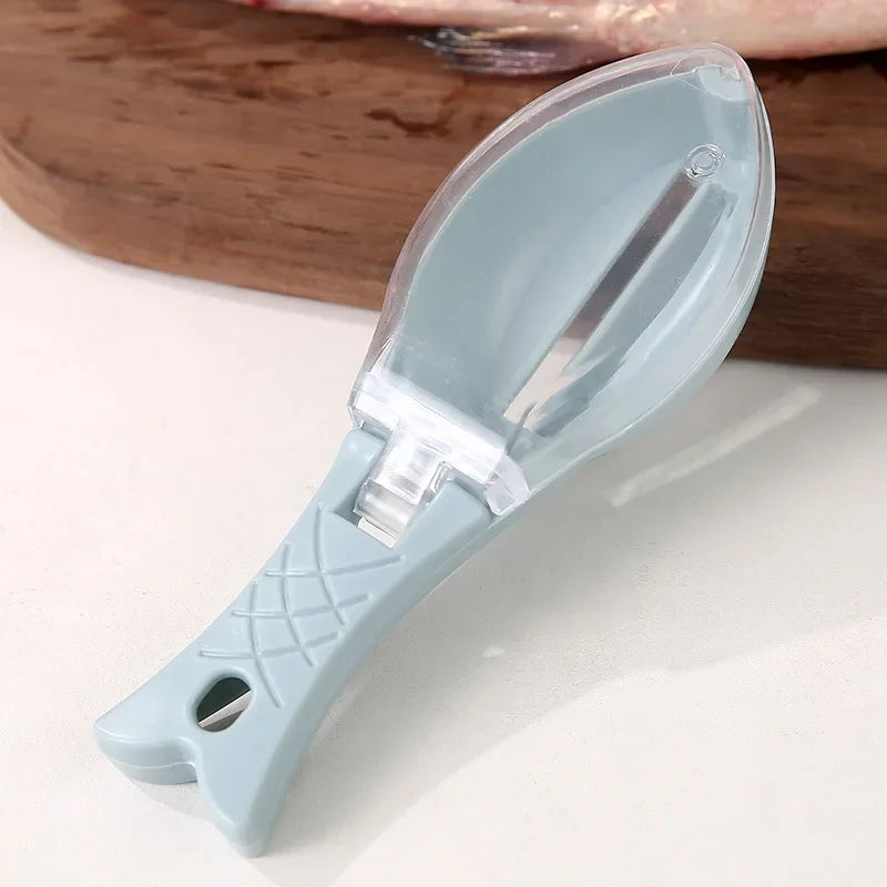 Covered Fish Scale Scraper for Kitchen Cleaning