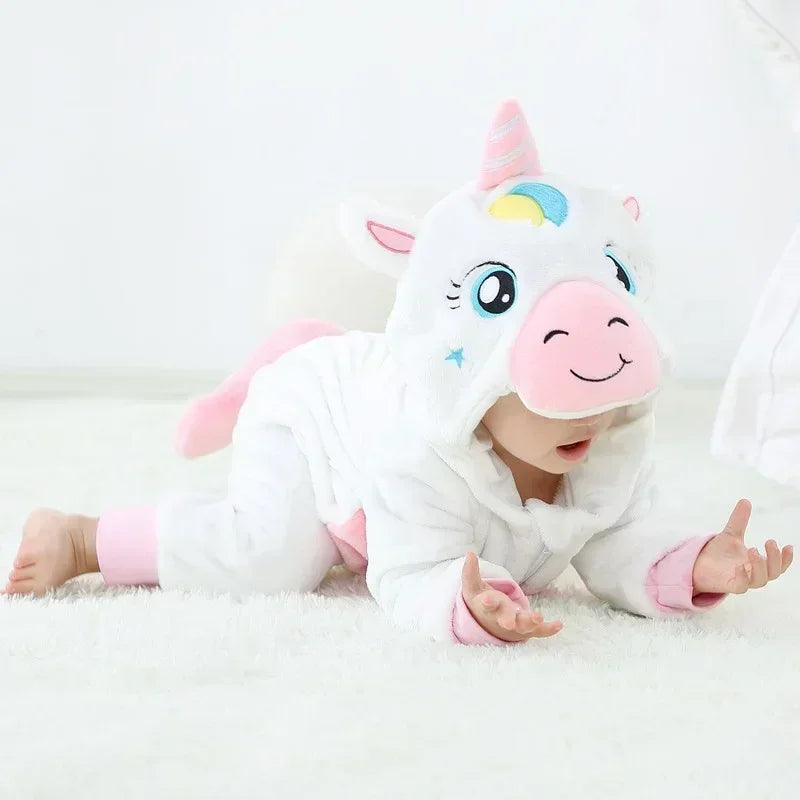 Baby Winter Lion Animal Hooded Romper