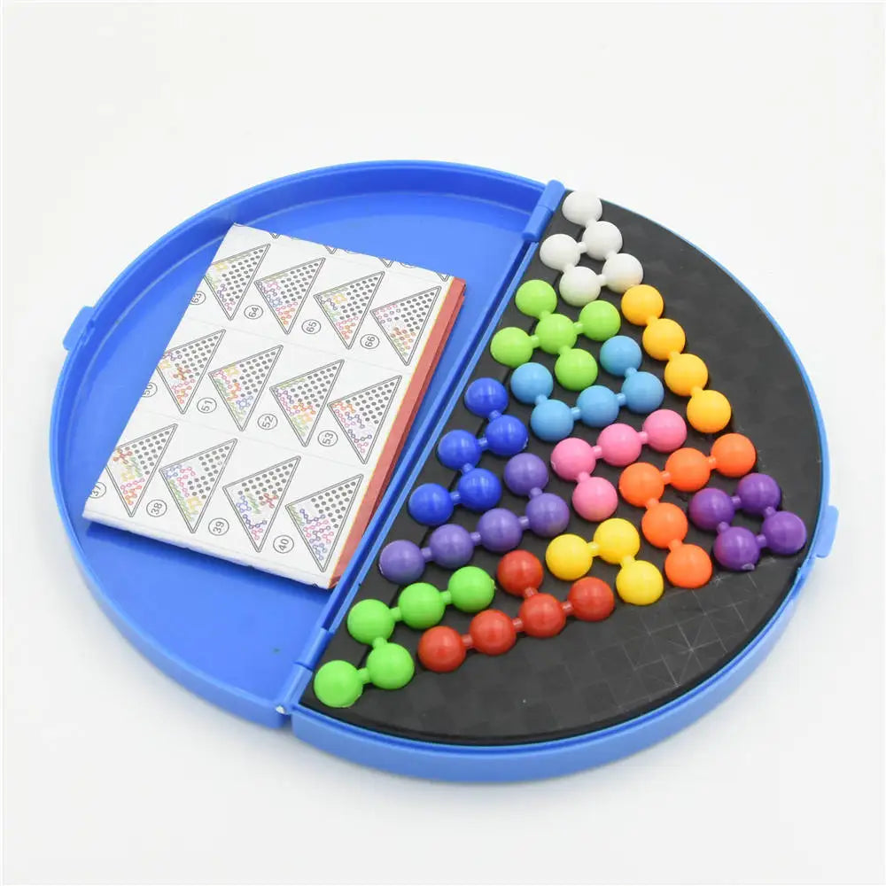 3D IQ Pyramid Puzzle Board Game - Pearl Bead Logic Toy
